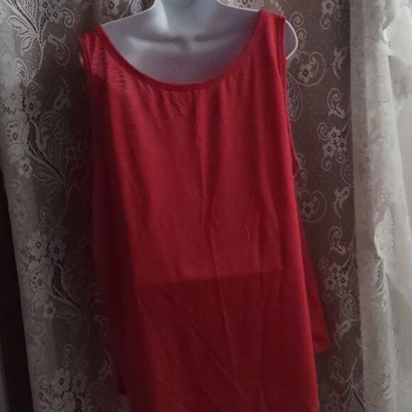 Lane Bryant 26-28 Red Gold Silver Blue‎ Metallic Fireworks tank - Picture 4 of 9